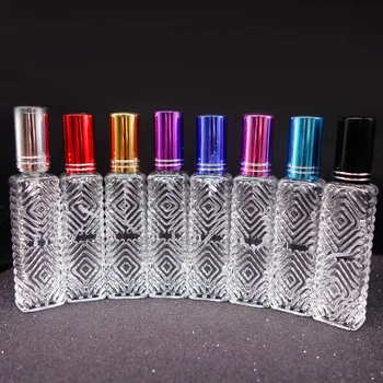 Kvadratni parfum spray steklenici 12ml transperent parfum steklenici z aluminijasto zaporko