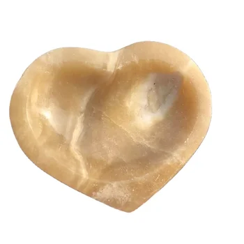 Kvarčni kristali pepelnik rumena jade skledo srce naravni kamni in minerali za zdravljenje doma dekoracijo