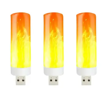 LED Plamen Žarnica Plamen Žarnica Naravnih Ogenj Učinek Plamena Žarnica Za notranje Stranke Vrt Kampiranje USB za Polnjenje, Varčevanje z Energijo, Dekorativni