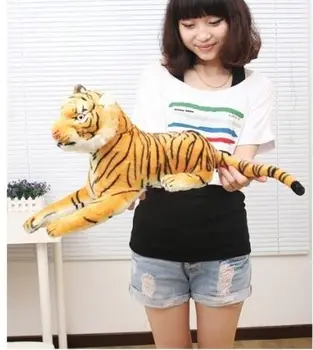 lep plišastih tiger igrača srčkan rumeno tiger lutka simulaiton ustvarjalne tiger lutka darilo približno 50 cm 0430