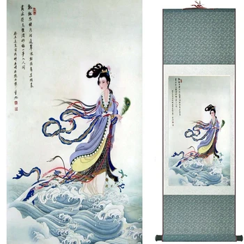 Lepo dekle slikarstvo Kitajske Umetnosti Slikarstva Home Office Dekoracijo Kitajsko slikarstvo, umetnost, slika, slikarstvo 2019081606