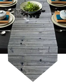Les Plank Sidro Sivo Namizni Tekač Državi Poročno Dekoracijo Prtom Tabela Zastavo Placemat Prahu Kritje Tabela Mat Za Dom