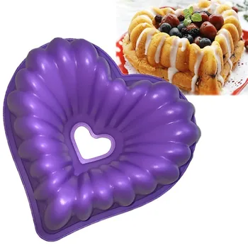 Ljubezen Srce Oblika Torto Plesni Silikona, Zamrzovanje in Peko Peciva Plesni Mousse Kruh Plesni Bakeware DIY Non-Stick Pan Torto