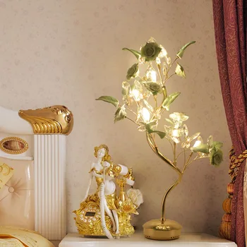 Luksuzni kristalno lučka ustvarjalne sodobno romantično poroko soba, spalnica nočno omarico, svetilke Villa dekorativne razsvetljave Hotelski sobi luč