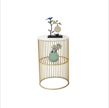 marmor vrh kovinsko zlata strani čaj miza za dnevno sobo