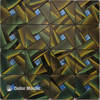 mešane barve kovinske mozaik aluminija plastično ploščo mozaik ploščice za kuhinjo backsplash dekoracijo ploščice