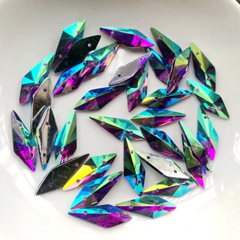 Mešani velikost Vijolični Kristali Draguljev AB Smolo Okrasnih za DIY Okraski Flatback Rhombus Strass Kamen Nakit, Diamanti