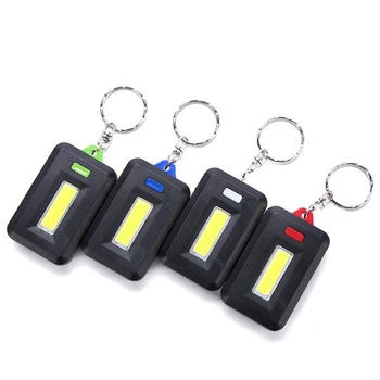 Mini Prenosni COB LED Svetilka Keychain Baklo Sili Kamp Svetilka Način Lučka Žep Luč 3 Načini Uporabe 3 AAA Batteri
