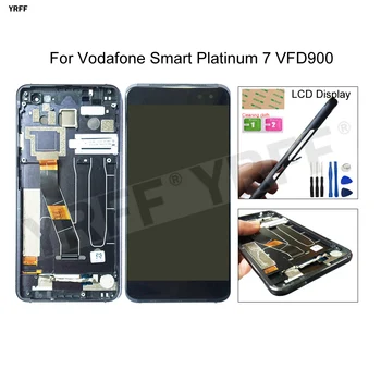 Mobilni Telefon, LCD-Zasloni Za Smart Vodafone Platinum 7 VFD900 LCD-Zaslon Z Okvirjem, Zaslon na Dotik, Računalnike Steklena Plošča Senzorja