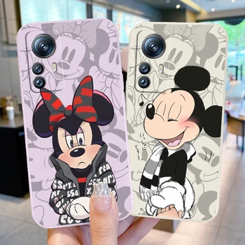 Moda Mickey Miške Minnie Primeru Telefon Za Xiaomi Mi 12S 12X 12 11i 11T 11 10 10 10T 9 Pro Lite Ultra 5G Tekoče Vrv Pokrov