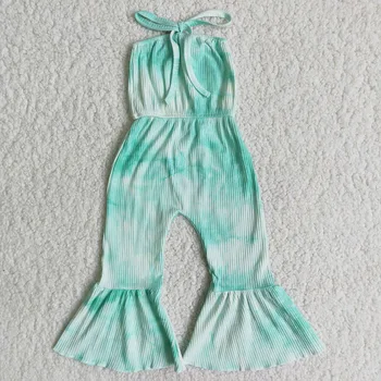 Moda za Dekleta Poletje Sladko 1Piece Set Visoko Kakovostnih Tie-Dye Design Bodysuit Z Sežgati Toddlers brez Rokavov Romper