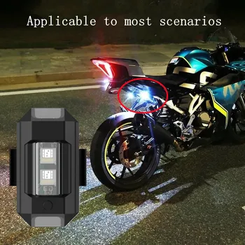 Motorno kolo Luč Z USB Polnilne Multi-barvni Prilagoditev Moto Strobe opozorilna Lučka za Varnost Vožnja Motocikla Dodatki