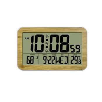 Multifunkcijski Digitalni Budilka Z Termometer, Higrometer Stenske Ure Doma Dekoracijo Reloj de pared Tabela Ura 8 Jezik