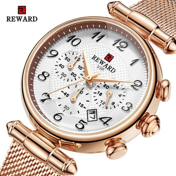NAGRADA Ženske Ure Luksuzne blagovne Znamke Kronograf Unikatne Ženske Ure Japonska Gibanje Datum Dame Watch ženska Ura Reloj Mujer