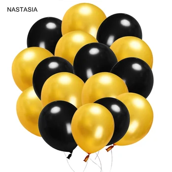 NASTASIA 30pcs/veliko zlato/black latex balon 12 2.8 g poroko soba okrasite rojstnodnevno zabavo dobave