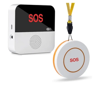 Negovalec Pager Mobilna,APLIKACIJA za Nadzor Življenje Opozorilni sistem Za Starejše Wifi Povezave 1 Sprejemnik za 1 SOS Gumb za Klic