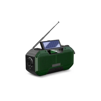 Nepremočljiva Sončne Sili Radio s Svetilko, ki Potujejo Kompasi Strani Ročice Moči Banke za Mobilni Telefon Outdoor Oprema
