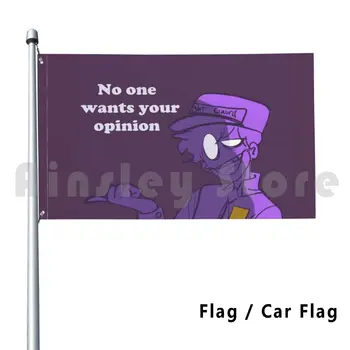 Nihče Ne Želi Vaše Mnenje-Vijolično Fant Zastave Avto Zastava Smešno Škrlatno Fant Pet Noči Na S William