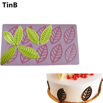 Nov Prihod Moda Listi Oblike 3D Čokolada Silikonski Kalup Torto Bakeware Okrasitev Orodja Rojstni dan Cupcake Torto Plesni DIY
