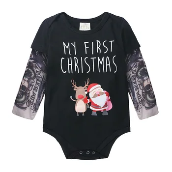 Nova Božič oblačila baby igralne obleke Fant Dekle Otroci Romper Klobuk Cap santa claus otroška noša Božično Darilo novorojenčka