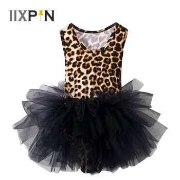 Nova Dekleta Leopard Balet, Ples, Gimnastika Leotard Tutu Obleko Dance Kostumi Ballerina Princess Party Obleka, Obleka za Otroke