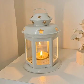 Novo Leto Estetske Belo Svečo Držala Plesni Aromatskih Christmas Candle Pribor Tealight Kerzenhalter Hiša Dekoracijo T50ZT