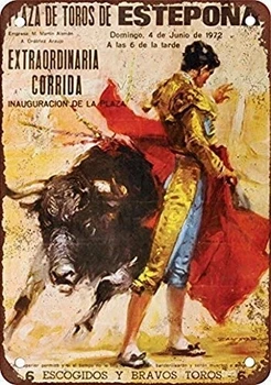 Novo Matador Tin Prijavite Bikoborbe v Španiji Vintage Retro Aluminij Metal Prijavite Bullfight Dogodkov, Stenski Plakat, Kovinski Znak Dekoracijo