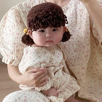 Novorojenček Fotografija Rekvizitov, Pletene Kvačkanje Klobuk Baby Dojenčke, Pletena Kapa