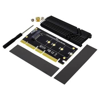 Nvme Pcie Adapter M. 2 SSD Da PCI-E / Zmogljiv sklop hladilnega telesa Odvajanje / Združljiv Z X8, X16, PCI-E Vmesnik
