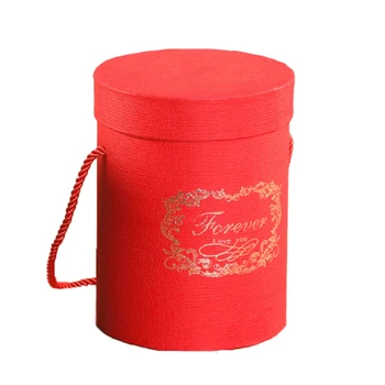Objem Vedro Cvet Polje Gift Box Embalaže Prenosni Krog Cvet Vedro Posušen Cvet Darilo Sladkarije Embalaža Polje Krog Vedro