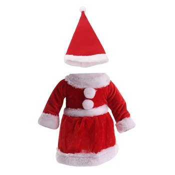 Oblačila Božič Santa Obleko Dekle Outfithat Preobrazba Outiftwardrobe Plašč Kostum, Obleke, Pribor Holidaymini Pozimi