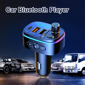 Oddajnik FM Modulator Bluetooth Prostoročni Komplet Audio Mp3 Predvajalnik S 18W Avto Fm Transmittor Dvojno USB Telefon Polnilnik