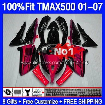 OEM T-MAX500 Za YAMAHA MAX500 TMAX500 169MC.83 TMAX XP500 MAX 500 T MAX-500 01 02 03 04 05 06 07 2001 2007 Oklep rdeča kovinski