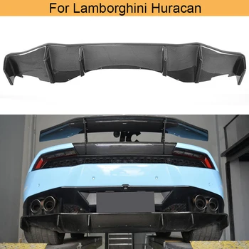 Ogljikovih Vlaken Zadnji Odbijač Difuzor za Ustnice za Lamborghini Huracan LP600 LP610 Coupe 2 Vrata 2014-2017 Avto Zadnji Odbijač Difuzor za Ustnice