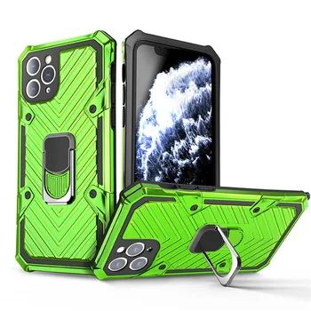 Oklep Shockproof Primeru Za Iphone 12 11 Xs Pro Max 8 7 Plus Se Eno Fusion G Pisalom Hitro Predvajanje 2021 Kovinski Prst Prstan Imetnik Primeru