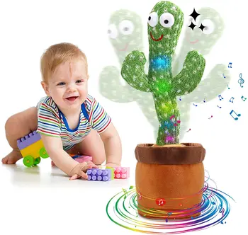Otroci Ples Kaktus Elektronski Plišastih Igrač Petje Snemanje Razsvetljava Dekoracija Darilo Smešno Zgodnje Izobraževanje Igrače Za Fant Dekle