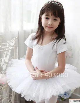 Otrok balet krilo kratek rokav balet krilo dekle oblačila leotard velikost:M-XXL