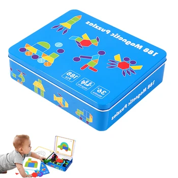 Otrok Geometrijsko Izgradnjo Lesene Puzzle Vzorec Gradnikov Z 80 Izzivi Geometrijske Oblike Puzzle Montessori Tangram Igrače