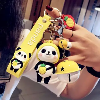 Panda Nogomet Priročno Ključnih Verige Fine Izdelave Kovinskih Panda Lutka v Obliki Ključa Imetnika za vsak Dan