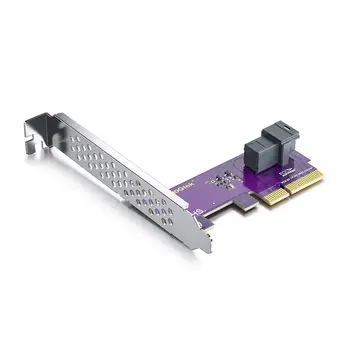 PCIe, da SFF-8643 Adapter za U. 2 SSD, X4, X8, X16, (1~4) SFF-8643 Vrata, Podporo Windows 10/2016/2019, REHL/Cent0S 7/8, itd