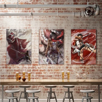 Platno Slike Doma Dekoracijo Anime Napad na Titan Lep Roza Sodobne Slike Wall Art Natisne Plakat Modularni Dnevna Soba
