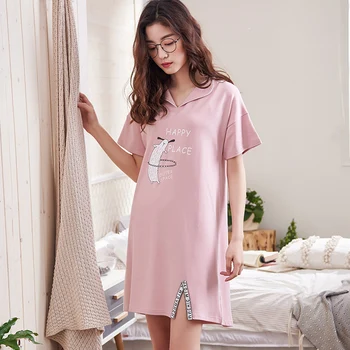 Plus Velikost XXL 2019 poletje sleepwear ženske pižame določa proti-vrat risanka kratek rokav pajama bo ustrezala ženske, homewear bo ustrezala mehko bombažno