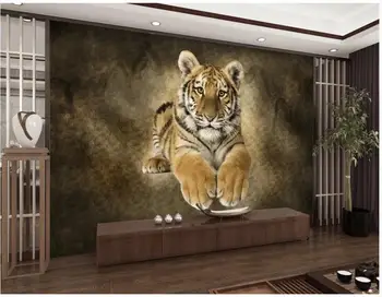 Po meri foto tapete za stene, 3 d freske ozadja Art živalskih tiger high-end ozadju stene barvanje stene papirja doma dekor