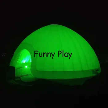 Poceni, Lepo razsvetljavo Napihljive osebe LED dome šotor Za Dekoracijo Napihljivi Iglu Z LED Svetlobne Kupole šotor Za Stranke
