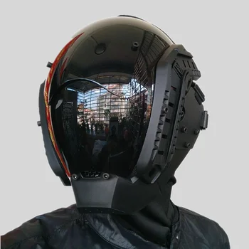 Poln Obraz, Cyberpunk Cosplay Maska Črna Techwear Futuristično Maškarada Stranka Kostum za Moške Edinstvena Darila za Rojstni dan Boyfriends
