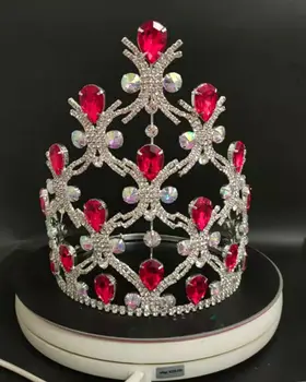 Poročni Dodatki Velike Krone Visoke Kakovosti Fascinator Kron Za ženske
