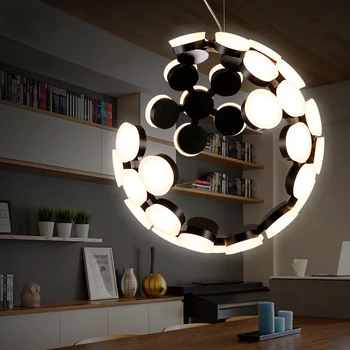 Postmoderni lestenec novost napeljave, nordijska viseče luči deco obesek svetilke v dnevni sobi razsvetljavo LED svetilka vzmetenje