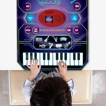 Prenosni Igral Klavir Mat Z Bobnom Zvoki 2 V 1 Tolkala Zgleduje Instrument Igrače Pad Glasbeni Začetku Izobraževalne Vrh, Prodaja
