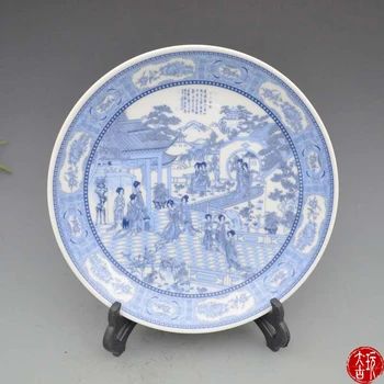 Redki stari Kitajski porcelan plateRed Dvorec Sanje Lepoto Stranka, Dekoracijo /Zbirka/ obrti,Brezplačna dostava