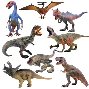 Resnično Jurassic Dinozaver Model Trdne Simulacije Živali Tyrannosaurus Velociraptor Otroka Fant Darilo Slika Model